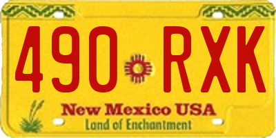 NM license plate 490RXK