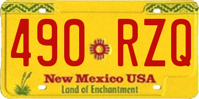 NM license plate 490RZQ