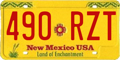 NM license plate 490RZT