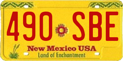 NM license plate 490SBE