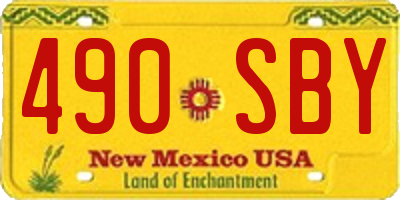 NM license plate 490SBY