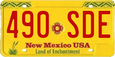 NM license plate 490SDE