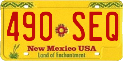 NM license plate 490SEQ