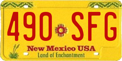 NM license plate 490SFG