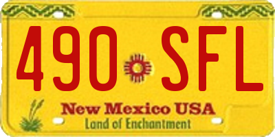 NM license plate 490SFL