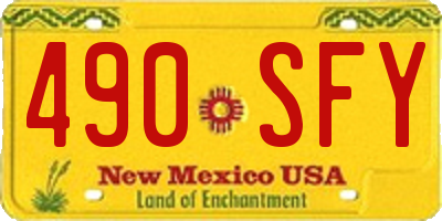 NM license plate 490SFY