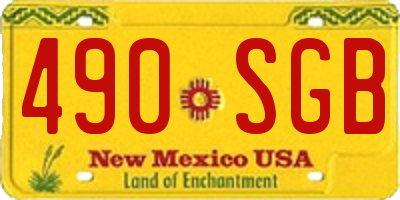 NM license plate 490SGB