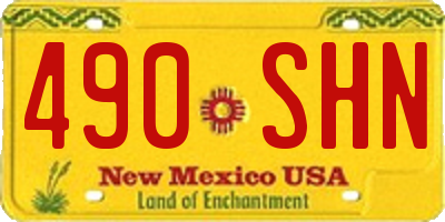 NM license plate 490SHN