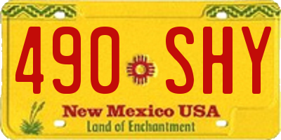 NM license plate 490SHY