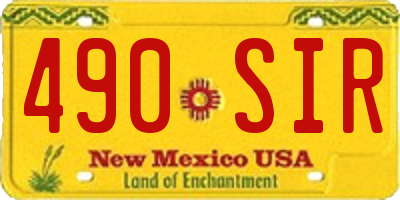NM license plate 490SIR
