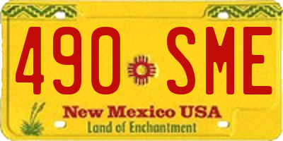 NM license plate 490SME