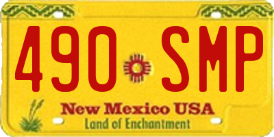 NM license plate 490SMP