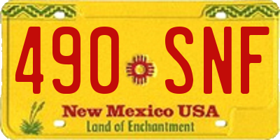 NM license plate 490SNF