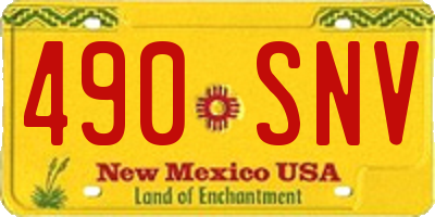 NM license plate 490SNV