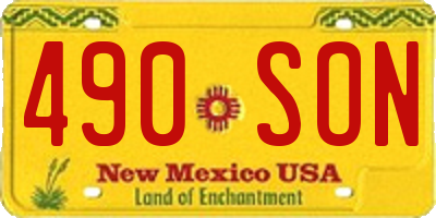 NM license plate 490SON