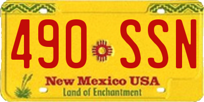 NM license plate 490SSN