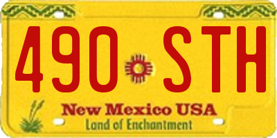 NM license plate 490STH
