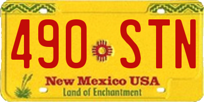 NM license plate 490STN