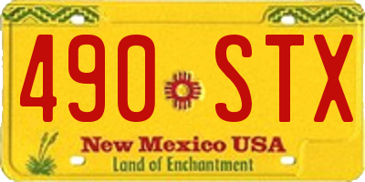 NM license plate 490STX