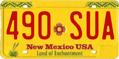 NM license plate 490SUA
