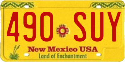 NM license plate 490SUY
