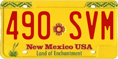 NM license plate 490SVM