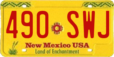 NM license plate 490SWJ