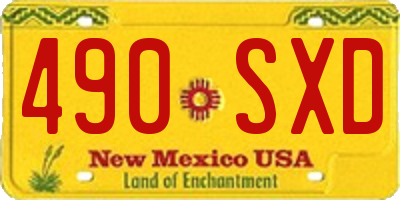 NM license plate 490SXD
