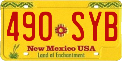 NM license plate 490SYB