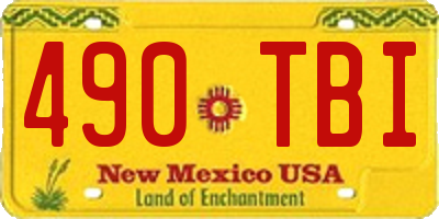 NM license plate 490TBI