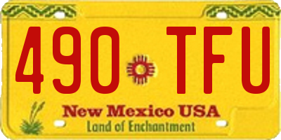 NM license plate 490TFU