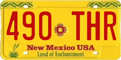 NM license plate 490THR