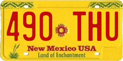 NM license plate 490THU