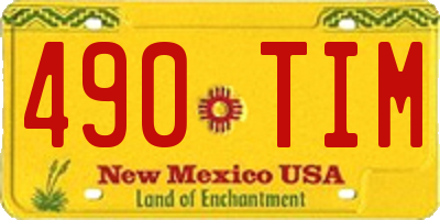 NM license plate 490TIM