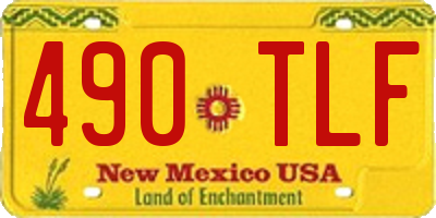 NM license plate 490TLF
