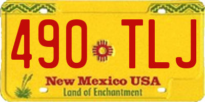 NM license plate 490TLJ