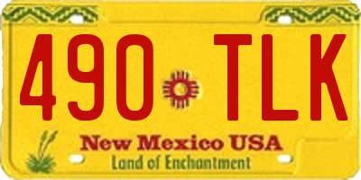NM license plate 490TLK