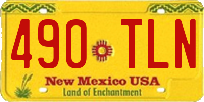 NM license plate 490TLN
