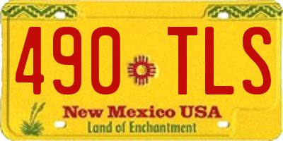 NM license plate 490TLS