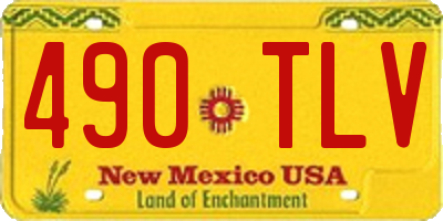 NM license plate 490TLV