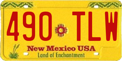 NM license plate 490TLW