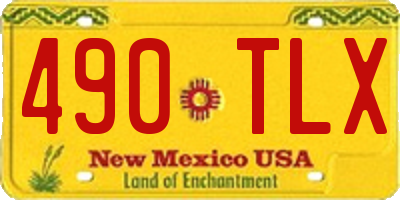 NM license plate 490TLX