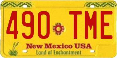 NM license plate 490TME