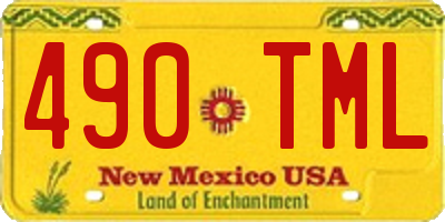 NM license plate 490TML