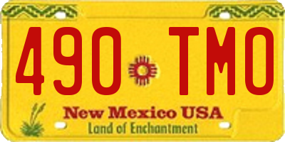 NM license plate 490TMO