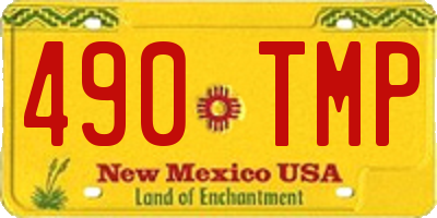 NM license plate 490TMP