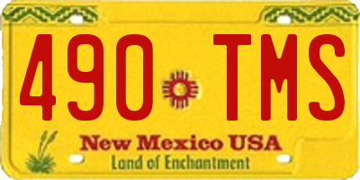 NM license plate 490TMS