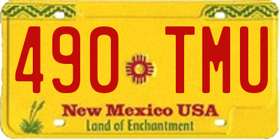 NM license plate 490TMU