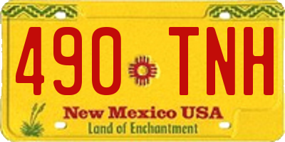 NM license plate 490TNH