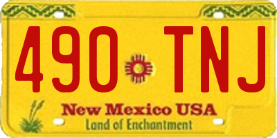 NM license plate 490TNJ